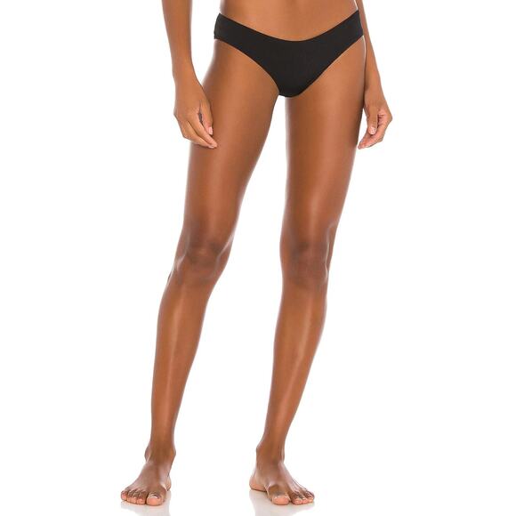 Eberjey Womens So Solid Coco Bikini Bottom Low Rise Cheeky Black Size XS NWT - Picture 1 of 9